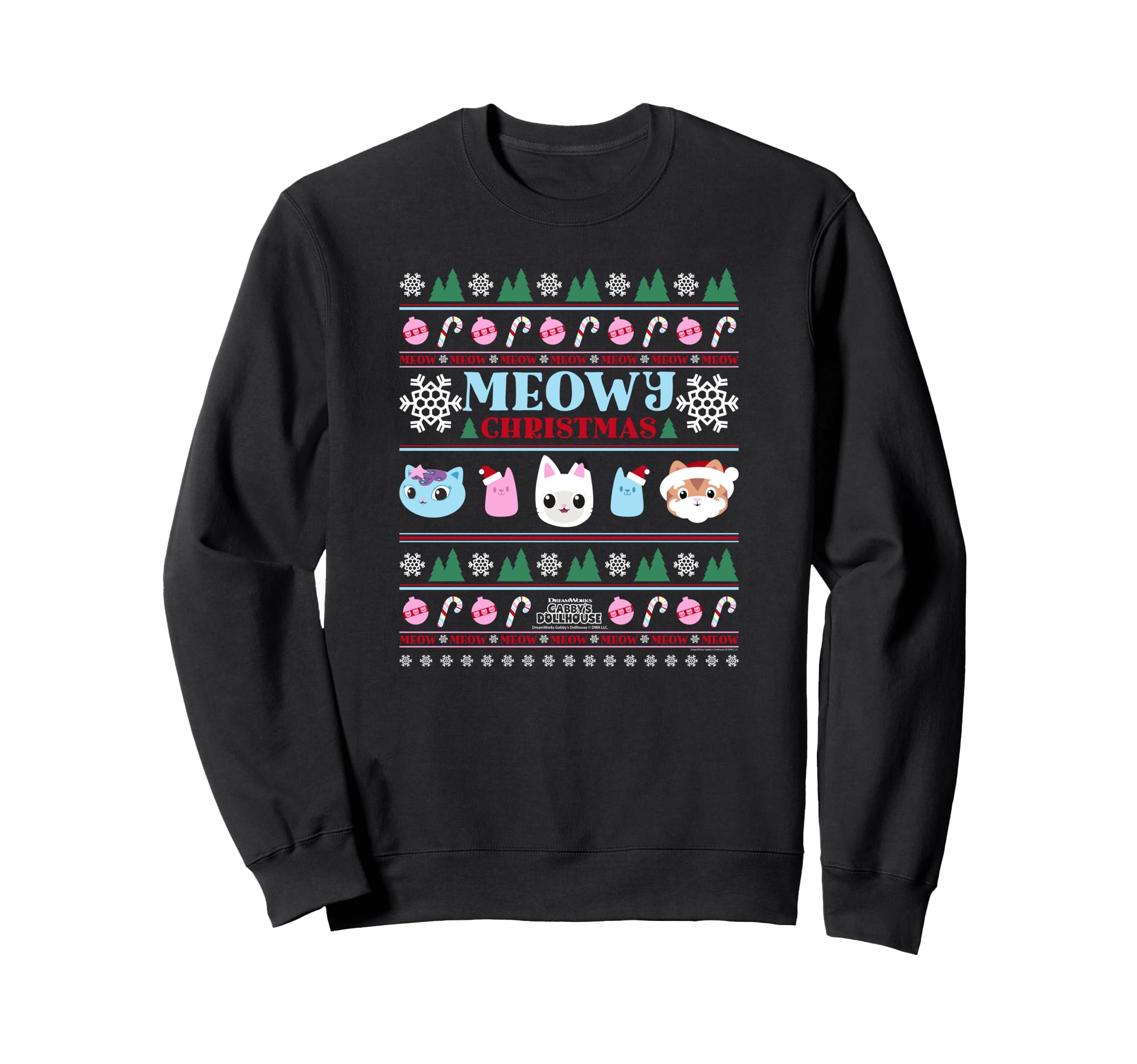 

DreamWorks Gabby s Dollhouse Meowy Christmas Ugly Sweater Sweatshirt