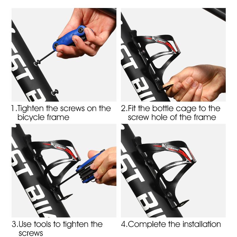 WEST BIKING Bicycle Water Bottle Holder 32G Ultralight Aluminium Alloy Porte Bidon Outdoor Sports Bike Cycling Water Bottle Cage 6
