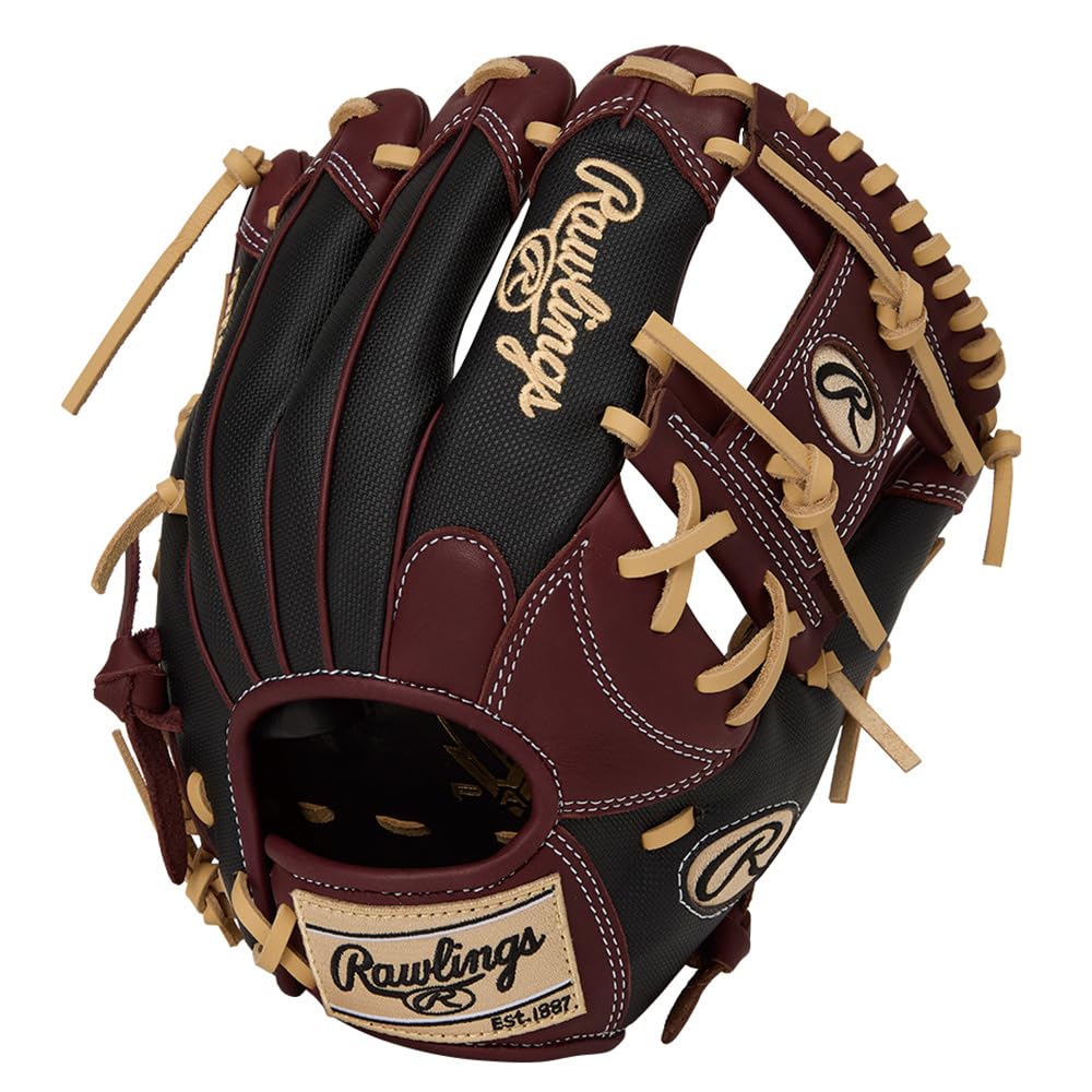 Rawlings DP COLORS GS5FHDR34 Fit Throw HOH® Women's Baseball/Softball Glove, Infielder's Glove, Shelly/Black, 11.5 inches, Right-Handed