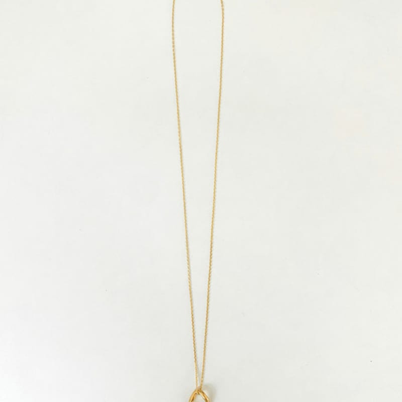 modernlike 14k gold-filled silver clay layered necklace
