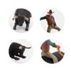 Szenenzubehör Sammlerfigur Modell Tier Spielzeug Rodeo Bulle Bullenreiter PVC Modell