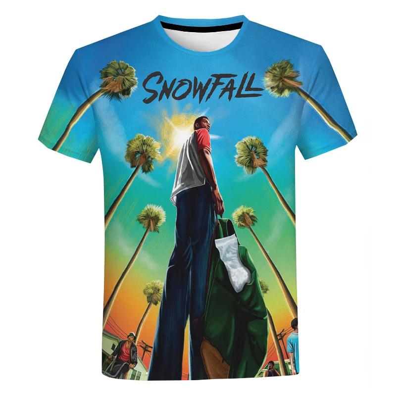 

Последняя американская драма Снежинка 3D печать унисекс модная футболка с круглым вырезом Радужная картина Повседневная с коротким рукавом XXXXXL
