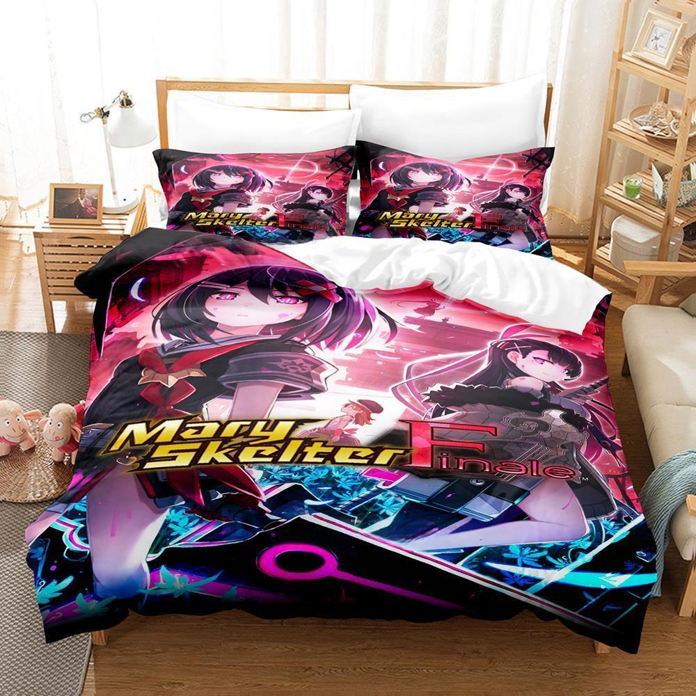 Mary Skelter Finale Bedding Set Single Twin Full Queen King Size Bed Set Adult Kid Bedroom Duvet Cover Sets Game Bed Sheet Set