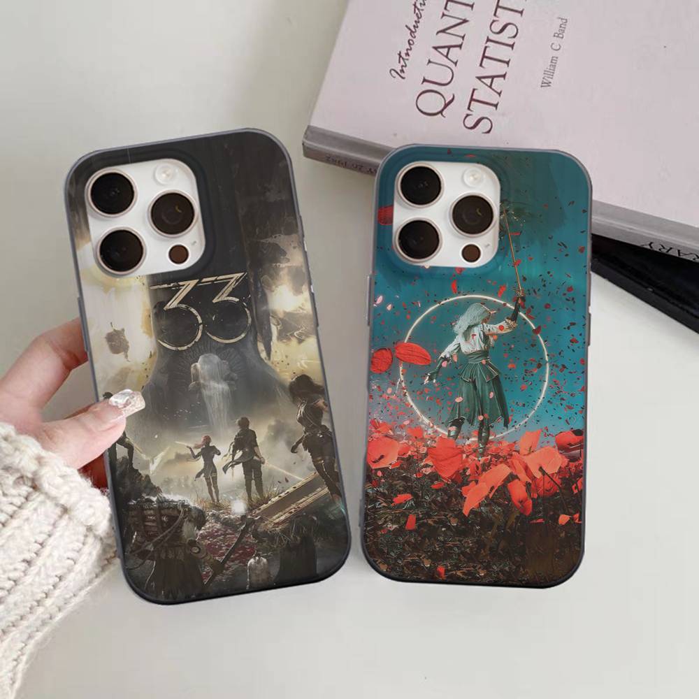 RPG Game C-Clair O-Obscur E-Expedition 33 Phone Case For IPhone 17 16 15 14 Plus 13 12 11 Pro Max Pro Wave Corrugated Cover