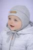 Baby Pilot Hat 38-40 Tied Covers the Ears Spring Autumn Gray