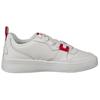 Li-Ning Bequeme Einfache Rutschfeste Verschleißfeste Stoßdämpfende Low-Top Skateschuhe Herren Sneaker Weiß Rot AGCU543-3