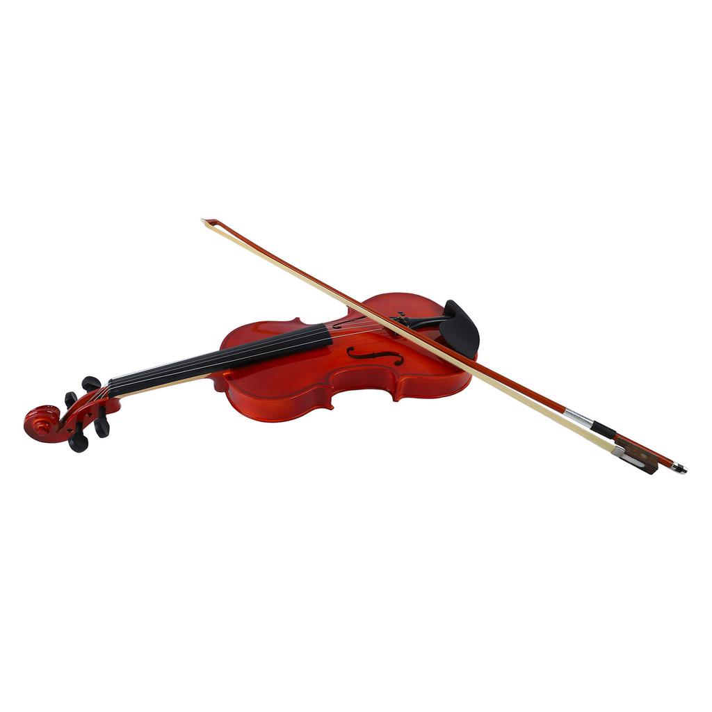 Wooden Violin Bow Case Bridge Kit Comfortable Hand Feel Stable Wood Violin for Beginner