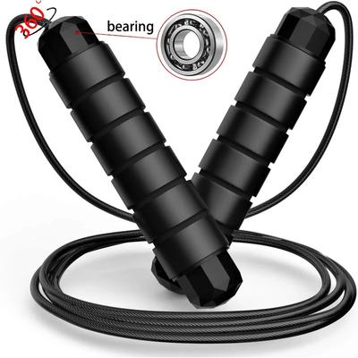 Springseil, Anti-Tangle-Schnelles Springseilkabel mit Kugellagern für Frauen, Männer und Kinder, verstellbares Stahl-Springseil-Workout