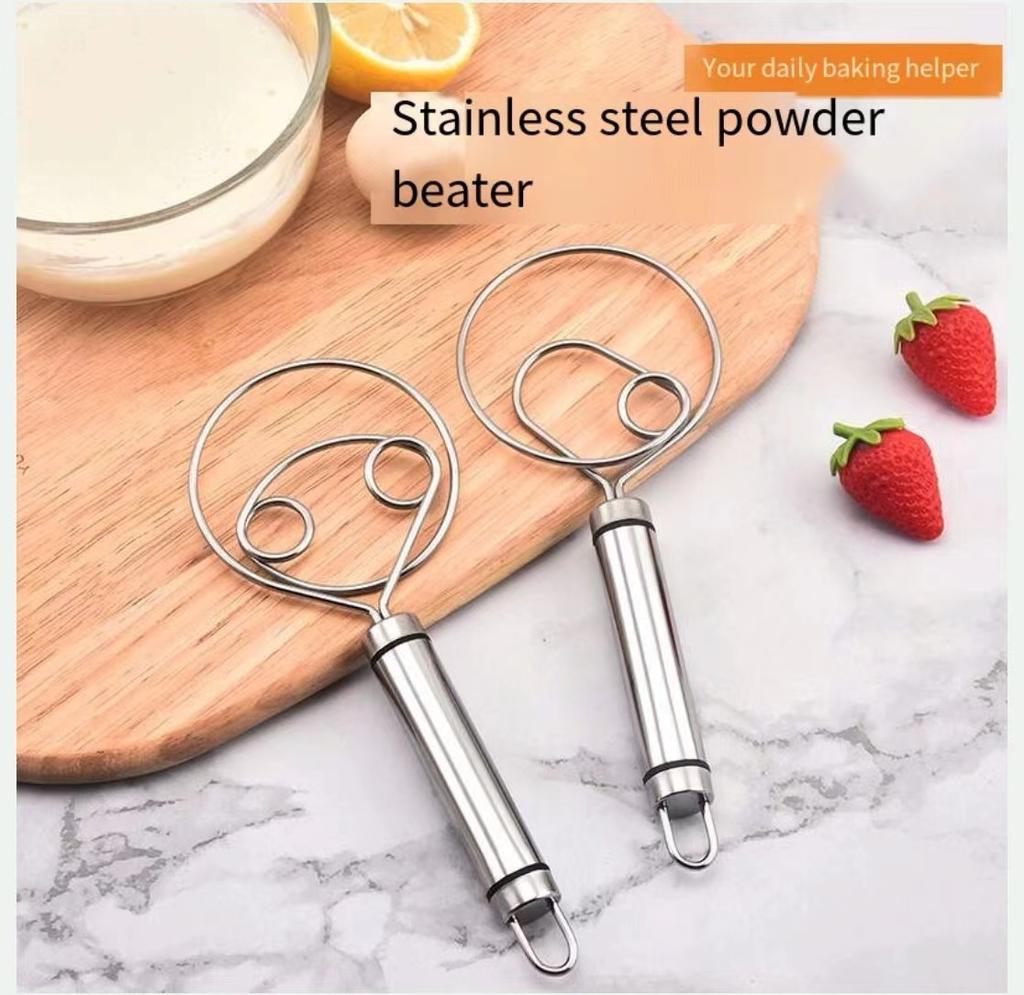 Non-stick Quick Egg Beater Bread Pastry Stainless Steel Dough Whisk Egg Mixer Hand Mixer Artisan Blender Kitchen Baking Tools