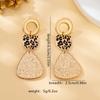 Women's Earrings, Geometric Leopard Print Fashion Pendant Earrings, Suitable for Daily Wear and Vacation Wear