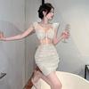 Perspective Sexy Dress Slim Back Waist Fashion Simple Niche Hip Skirt Summer New Women