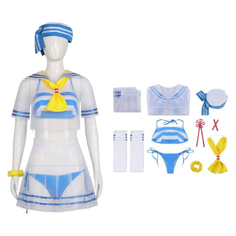 Re Life In A Different World From Zero Cosplay Costume Sailor Swimsuit For Anime Role Play Summer