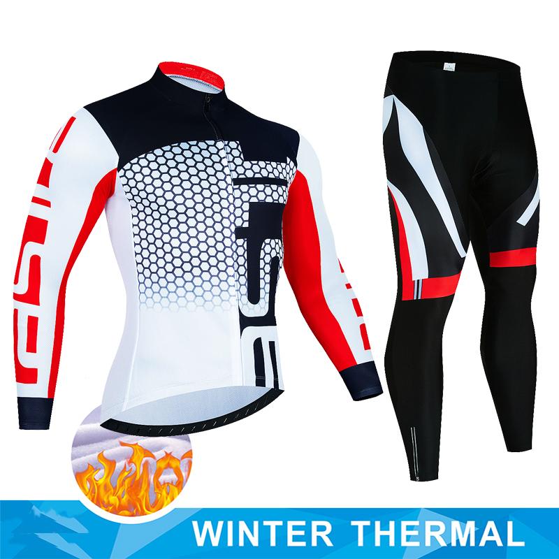 Cycling Jersey Set 2025 Men Winter Thermal Fleece Long Sleeve Road Bike Cycling Clothing MTB Cycling Jacket Ropa Ciclismo Hombre