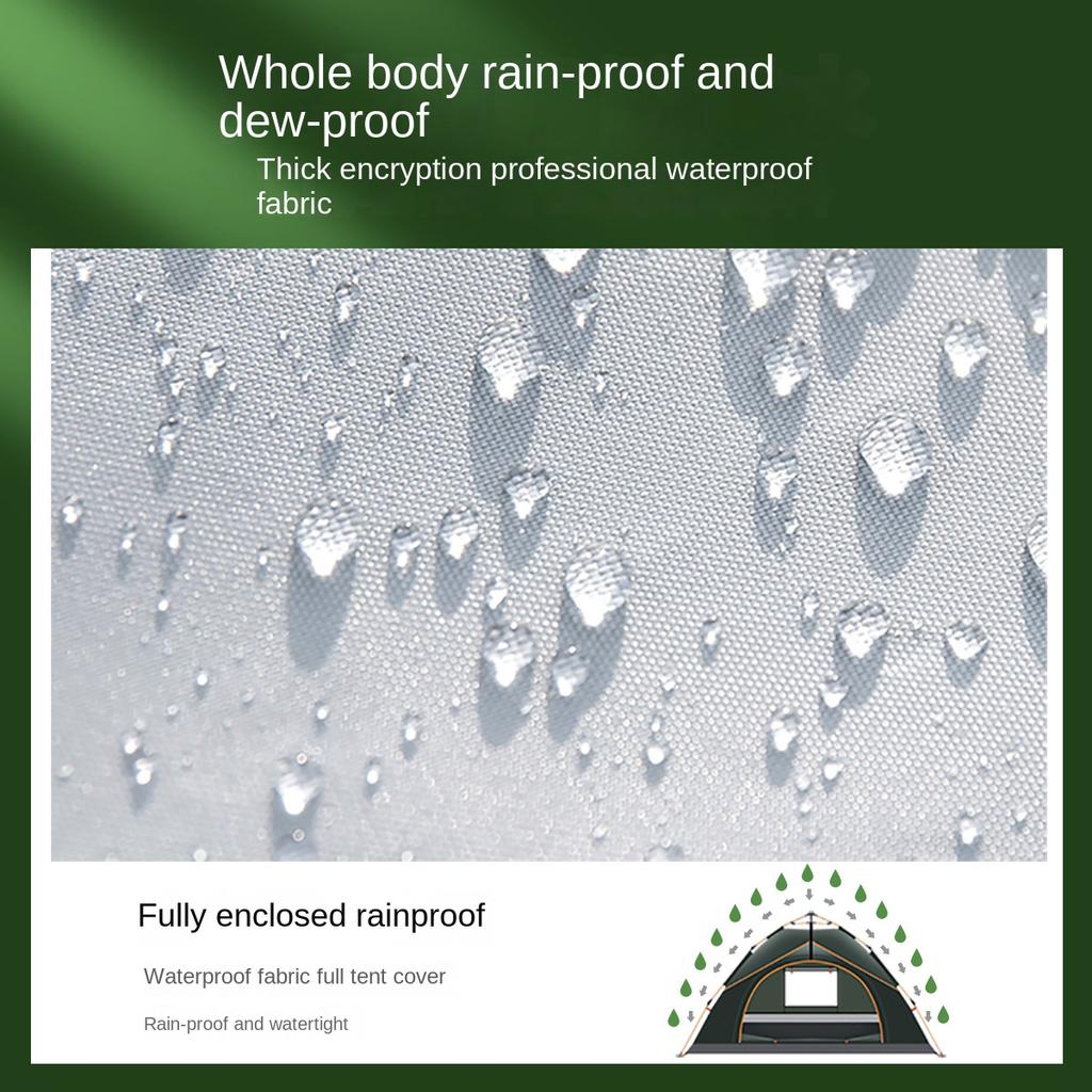 Walking Bear Strict Selection Tent Outdoor Automatic Quickly Open Camping Tent Rain-Proof Multi-Person Camping Two Doors and Two Windows