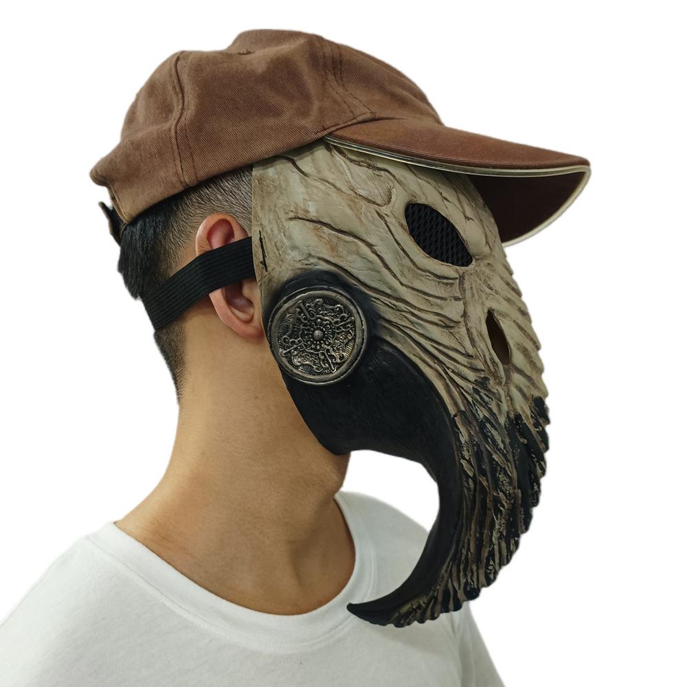 New animal mask latex prop for Halloween prank games, animal beak mask, can be customized with labels