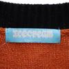 ICE CREAM Logo Print V Neck Knit Vest L Orange Series Men's Used