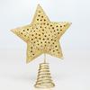 Christmas Decoration Anti-deform Five-pointed Star/Elk Glittering Christmas-Element Home Decor Decoration Accessory Christmas Tree Top Star for Party