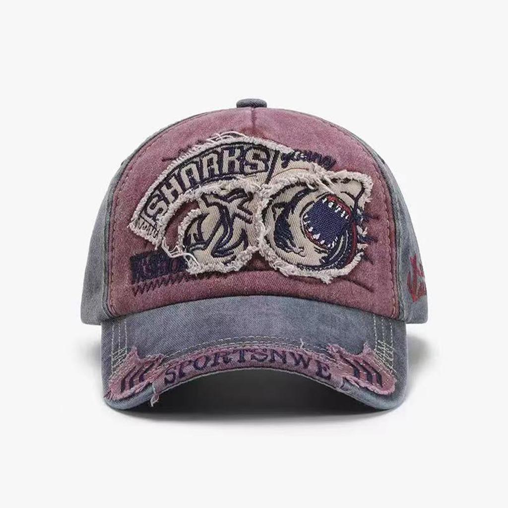 Personalized SHRRKS Shark Baseball Hat Vintage Washed Dad Hats Fashionable Outdoor Leisure Sunscreen Cap Golf Caps