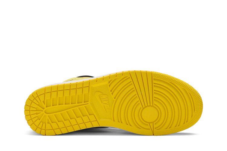 Men's Sneakers Jordan 1 Mid Yellow Toe Black Black/Varsity Maize-White