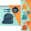 Cartoon Dinosaur Three Compartments Dinner Plate Spoon Fork Bowl Cutlery Set For Kids