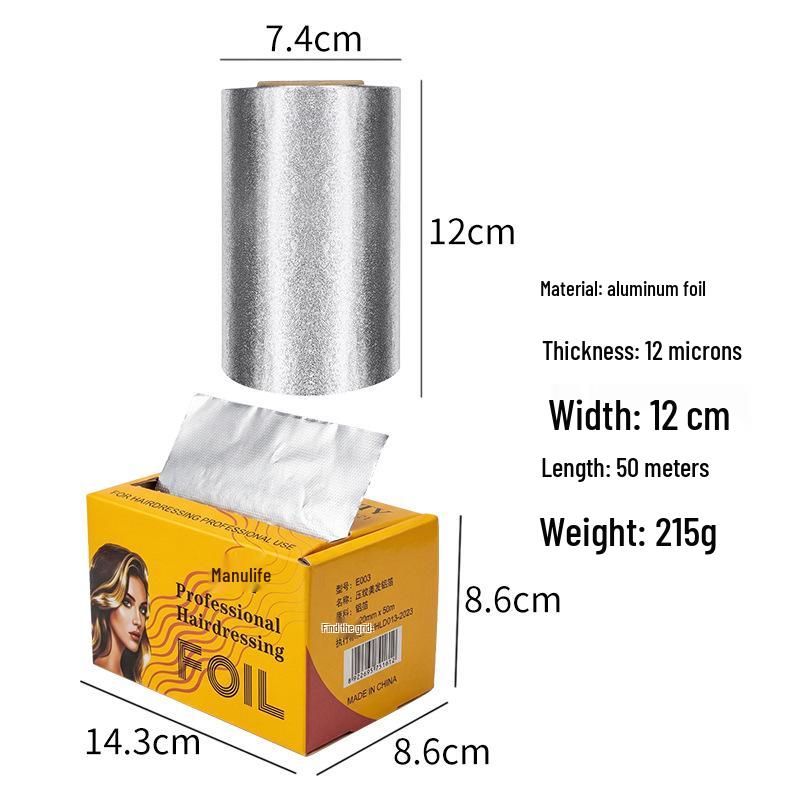 Embossed Aluminum Foil for Hair Dyeing and Bleaching - Barber Shop Highlights Tool