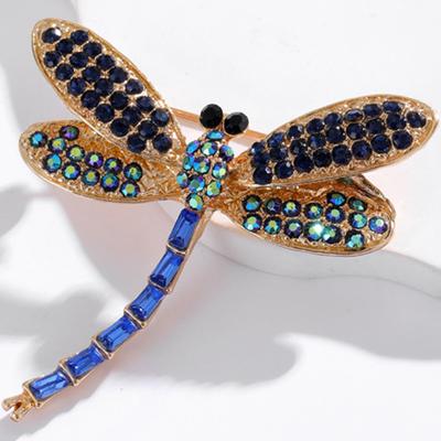Women's Gold Tone Dragonfly Brooch Pin Crystal Rhinestone Brooches Jewelry Gifts