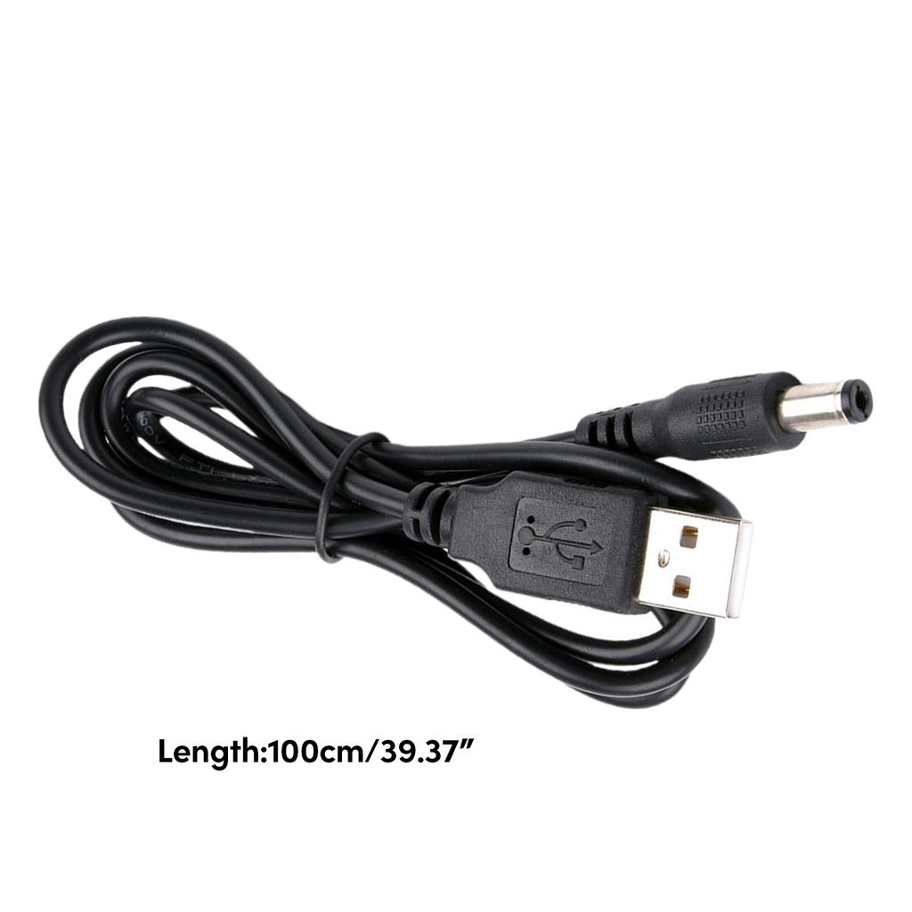 USB To DC5.5x2.5 Power Cable USB To DC5.5x2.1mm Charging Converter Cable for Speaker Routers Monitors