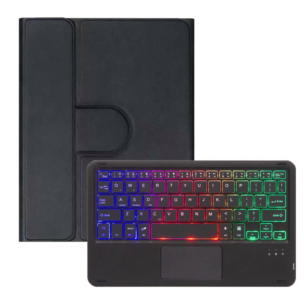 iPad 11 A16 Tablet 360° Rotating Protective Case with Magic Keyboard and Gradient Backlit Keyboard
