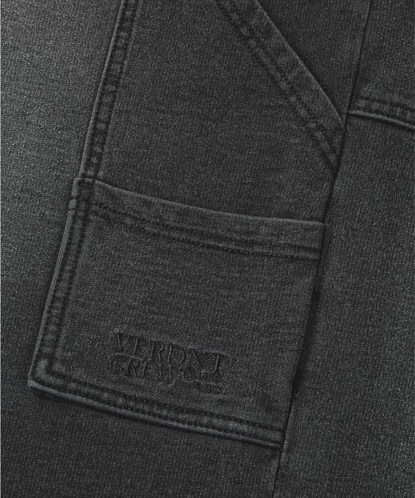 Beodeonteu Carpenter Denim Terry Sweat Bermuda Shorts [Black]