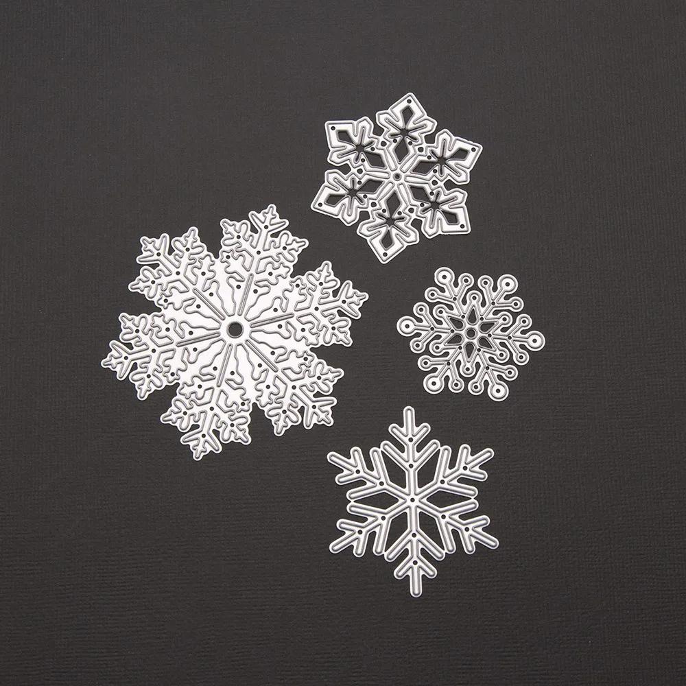 4pcs Christmas Snowflake Cutting Dies Ncraft DIY Metal Embossing Die Carbon Steel Paper Card Template