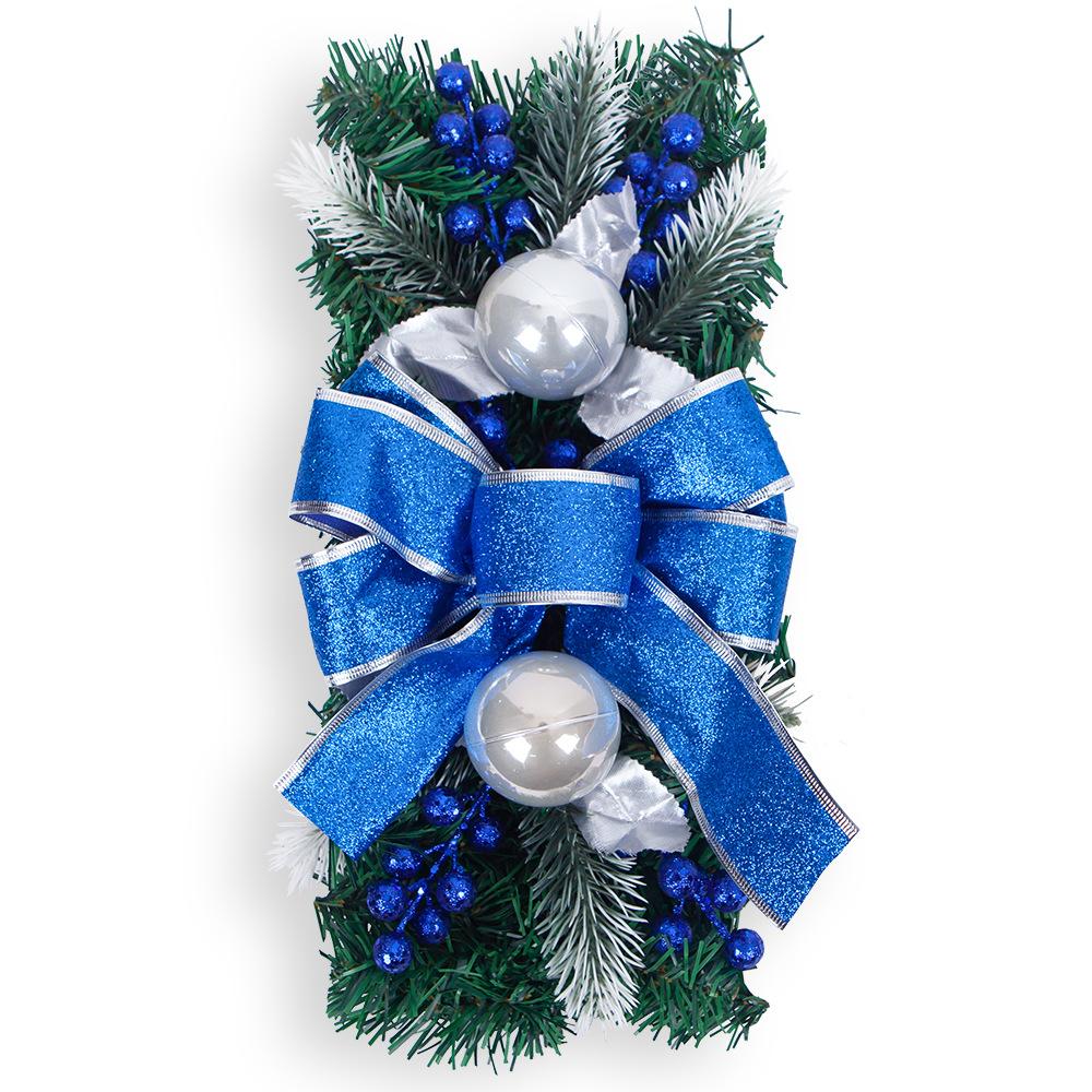 

Рождественская дверь занавеска подвесной венок рождественская лестница висит вверх ногами декоративная дверь висит 40*20CM синий