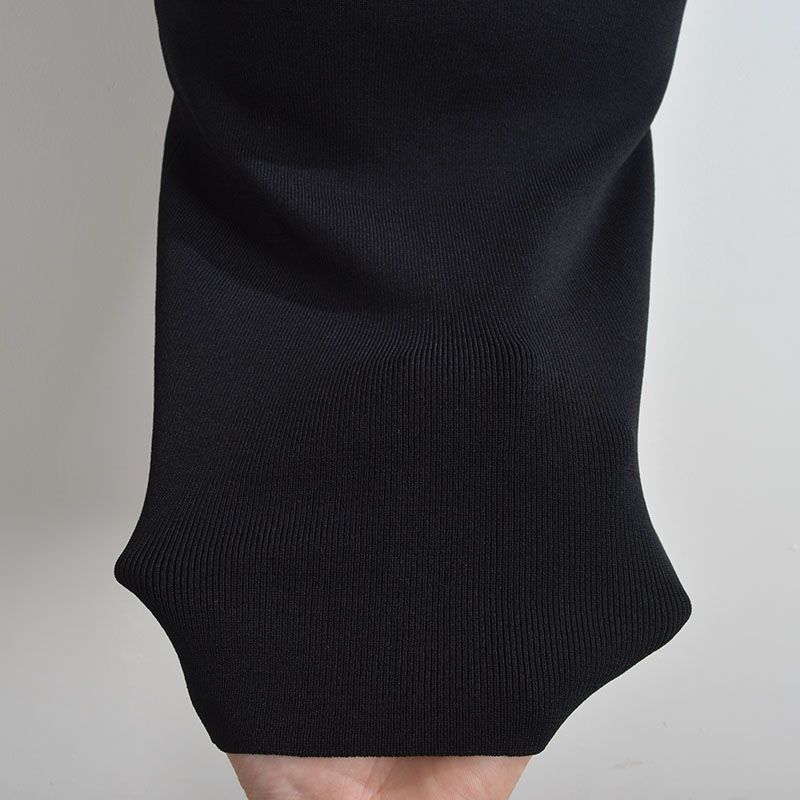 Sample Clothes New Solid Half-high Collar Long Sleeve Knitted Dress Women Clothes Spring and Autumn Slim Fit Slimming Sexy off-Shoulder Long Dress