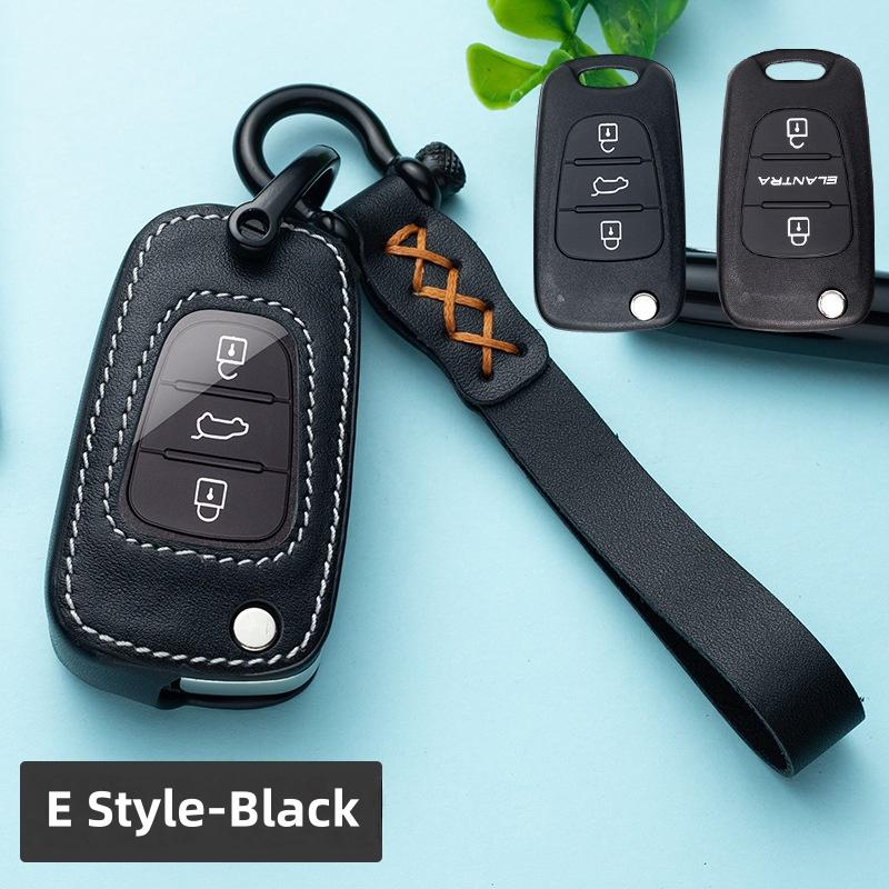 

Oriental Retro National Trend Car Key Case Shell For Hyundai i20 i30 ix20 ix25 ix35 Elantra Accent For Hyundai чёрный