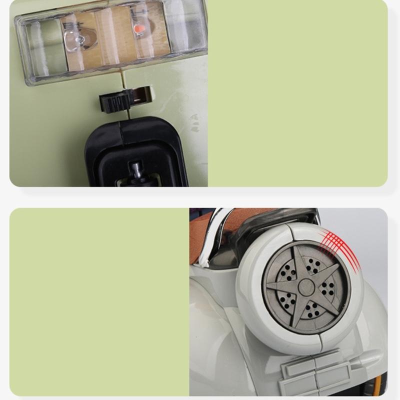 Rotating Scooter Toy for Guinea Pigs Mini Motorcycle Toy with Lights and Music Mini Scooter Shape Cage Decoration