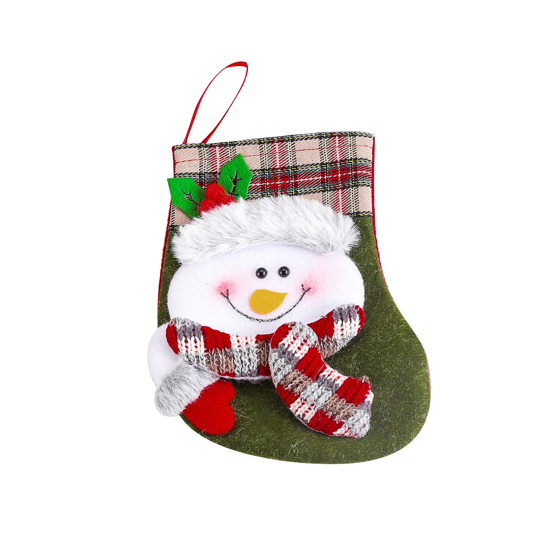 Retro Plush Christmas Stockings and Gift Bags for Holiday Decorations
