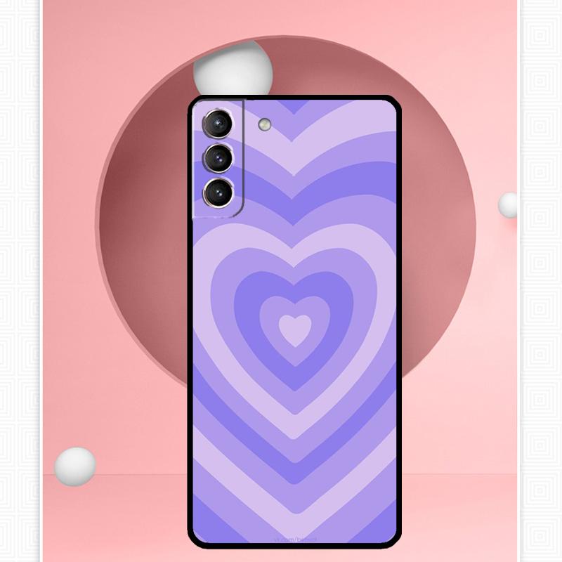 Colorful Heart Circle Love Case For Samsung Galaxy S25 Ultra S20 S21 S22 S23 S24 Ultra S9 S10 Plus S25 FE Cover Funda