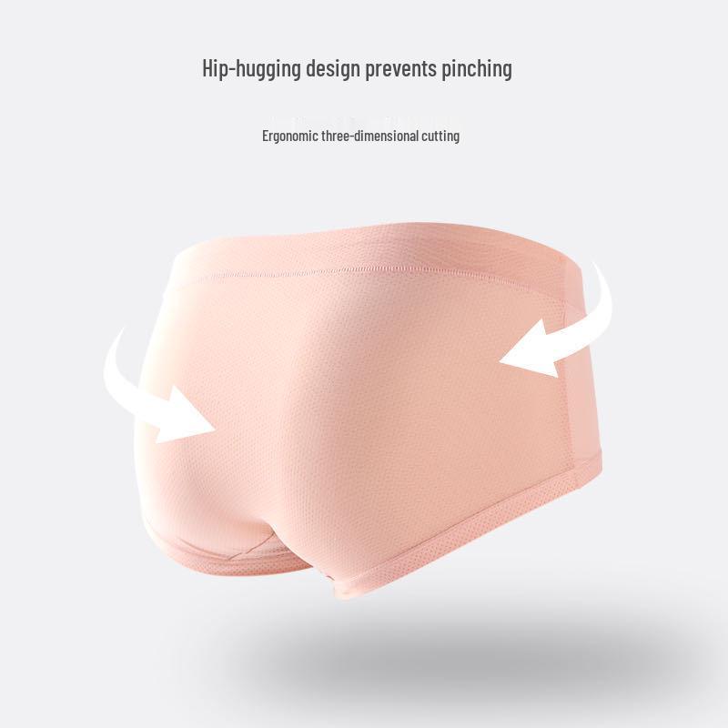 Women's Ultra-Thin Ice Silk Panties: Breathable Mesh, Mid-Waist, Plus Size, Seamless, Cotton Crotch