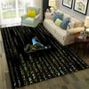 3D Ägyptischer Pharao Hieroglyphen Teppich für Zuhause Wohnzimmer Schlafzimmer Sofa Fußmatte Dekor, Kinder Bereichsteppich Rutschfeste Bodenmatte