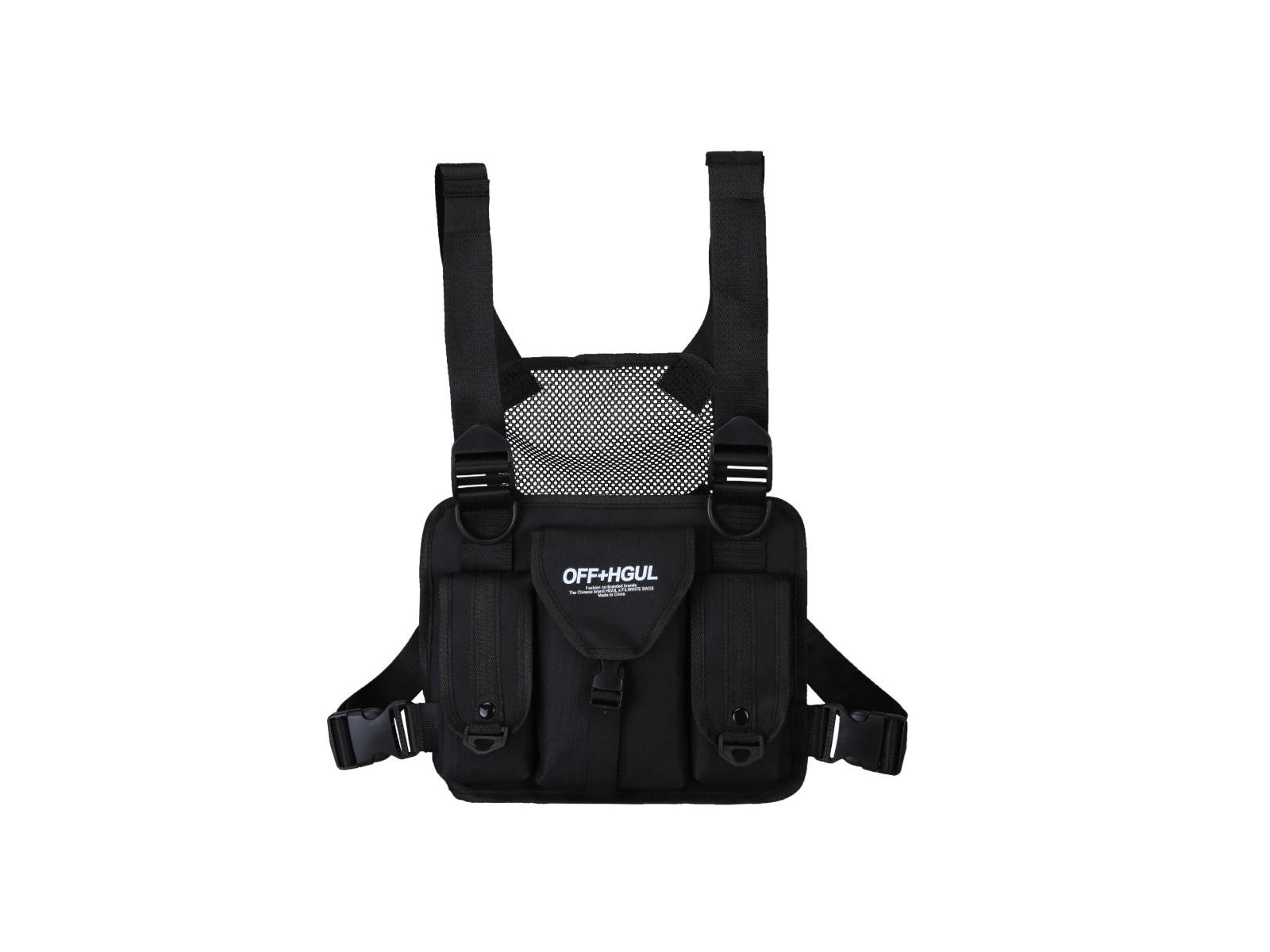 

Трендовий світловідбиваючий тактичний жилет-рюкзак - Унісекс хіп-хоп стиль нагрудна сумка