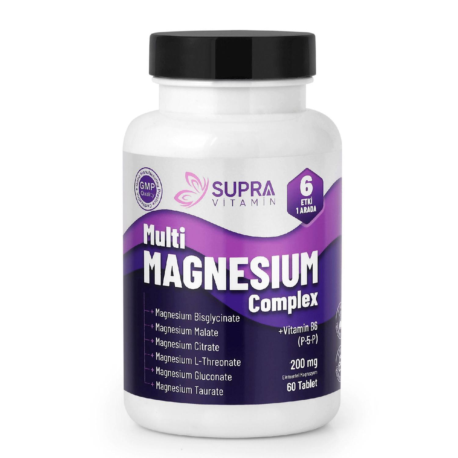 

Multi Magnesium Complex 60 Tablet-biscycinate Citrate Malat L-threonate Gluconate