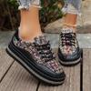 Fashion 2025 Spring Women's Casual Thick Sole Shoes Rhinestone Design Comfortable Versatile Sports Shoes Low Top Fashion Chunky sneakers