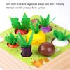 Baby Montessori Toys Wooden Block Set Pulling Carrot Ability Alpinia Shape Matching Size Cognition Educational Toy Gift Kid