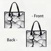 Crack Print Tote Bag Stylish Daily Carryall Large Casual Shoulder Handbag for Shopping Travel Commute