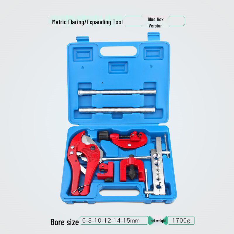 Flaring Tool Set for Brake, Copper, Air Conditioner, Refrigerator Pipes - Includes Expander & Riveting Tools, Free Shipping