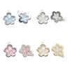 10pcs Acrylic Alloy Flower Pendant Five Petal Floral Charm Jewelry DIY Supplies for Necklace Bracelet Earring Making