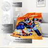 1pc UFO Robot,Goldrake,ZumboToys Digital Print Flannel Blanket - Contemporary Style, Suitable for All Seasons, Perfect for Home, Travel, or