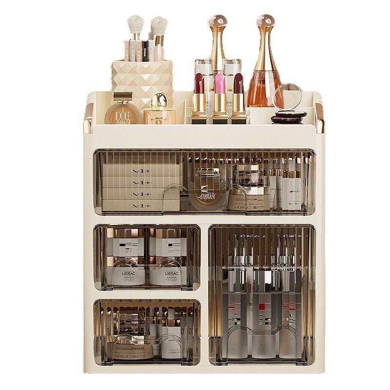 Cosmetics Storage Box Desktop Premium Sense Dresser Drawer Shelf Washing Table Skin Care Finishing Cabinet Shelf