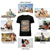 Vintage Checkered Floral Mama Print Casual Loose Short Sleeve Top Pure Cotton T-shirt