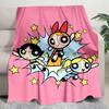 1PC The Powerpuff Girls printed blanket, all season lightweight home office outdoor nap multifunctional blanket A7