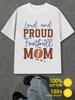 T-Shirt Y2K Proud Football Mom Shirts White